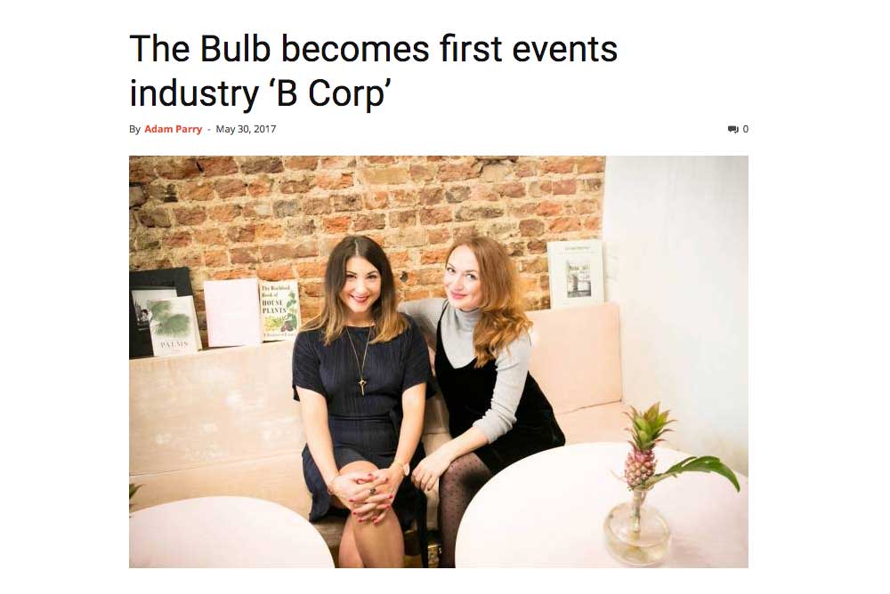 The Bulb becomes the FIrst Event Industry B Corporation!